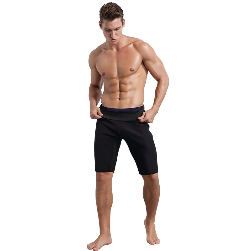 Men Running Fitness Five Pants Shorts Knee Length Elastic Sweating Slimming Pants Sports Trousers Weight Loss Body Shaper Men Running Fitness Five Pants Shorts Knee Length Elastic Sweating Slimming Pants Sports Trousers Weight Loss Body Shaper