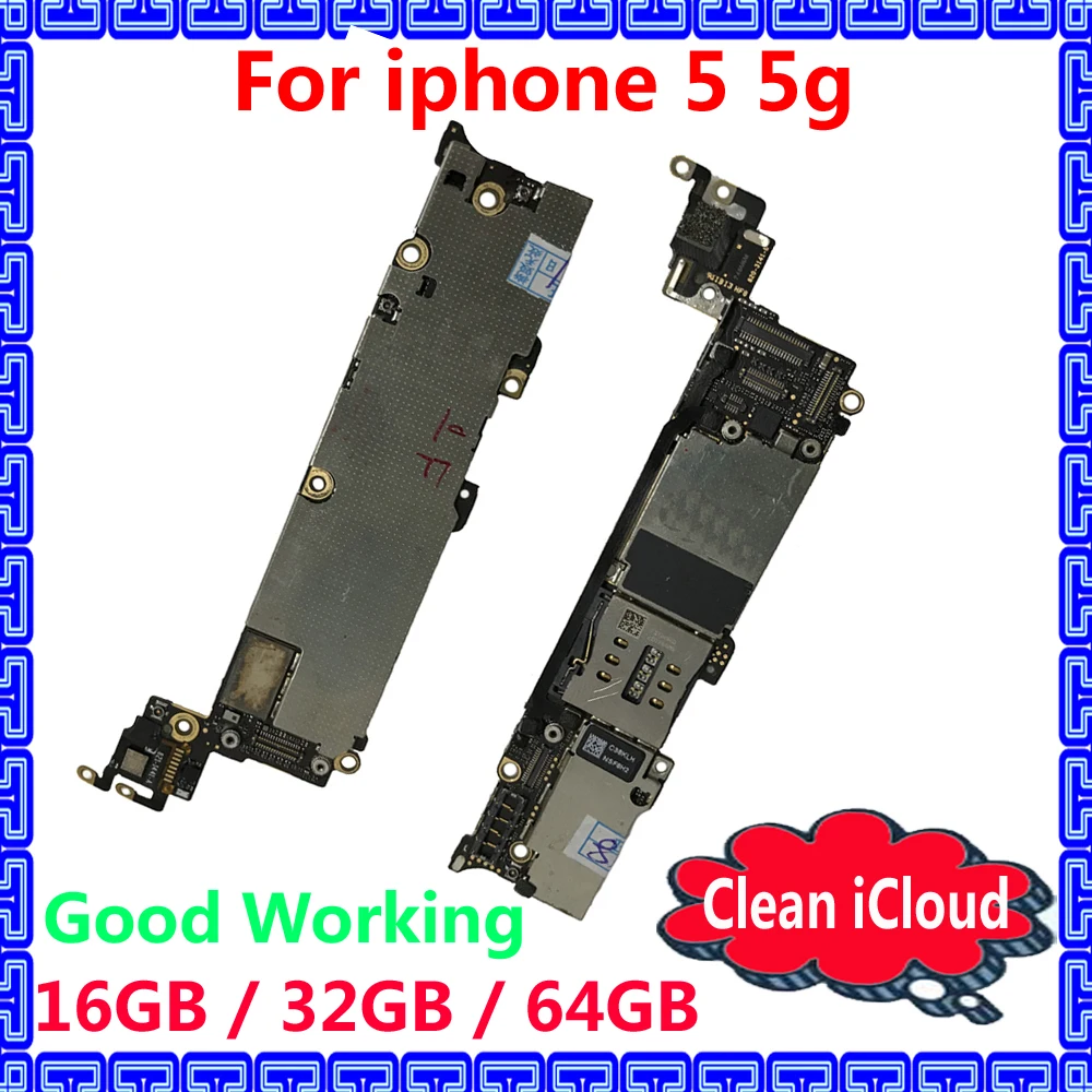Бесплатная материнская плата iCloud IOS для iphone 5 5g оригинальная разблокированная с