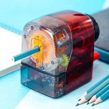 

Creative Clear Pencil Sharpener Mechanical Manual Hand Cranking Stationery School Office Supplies Student Gift