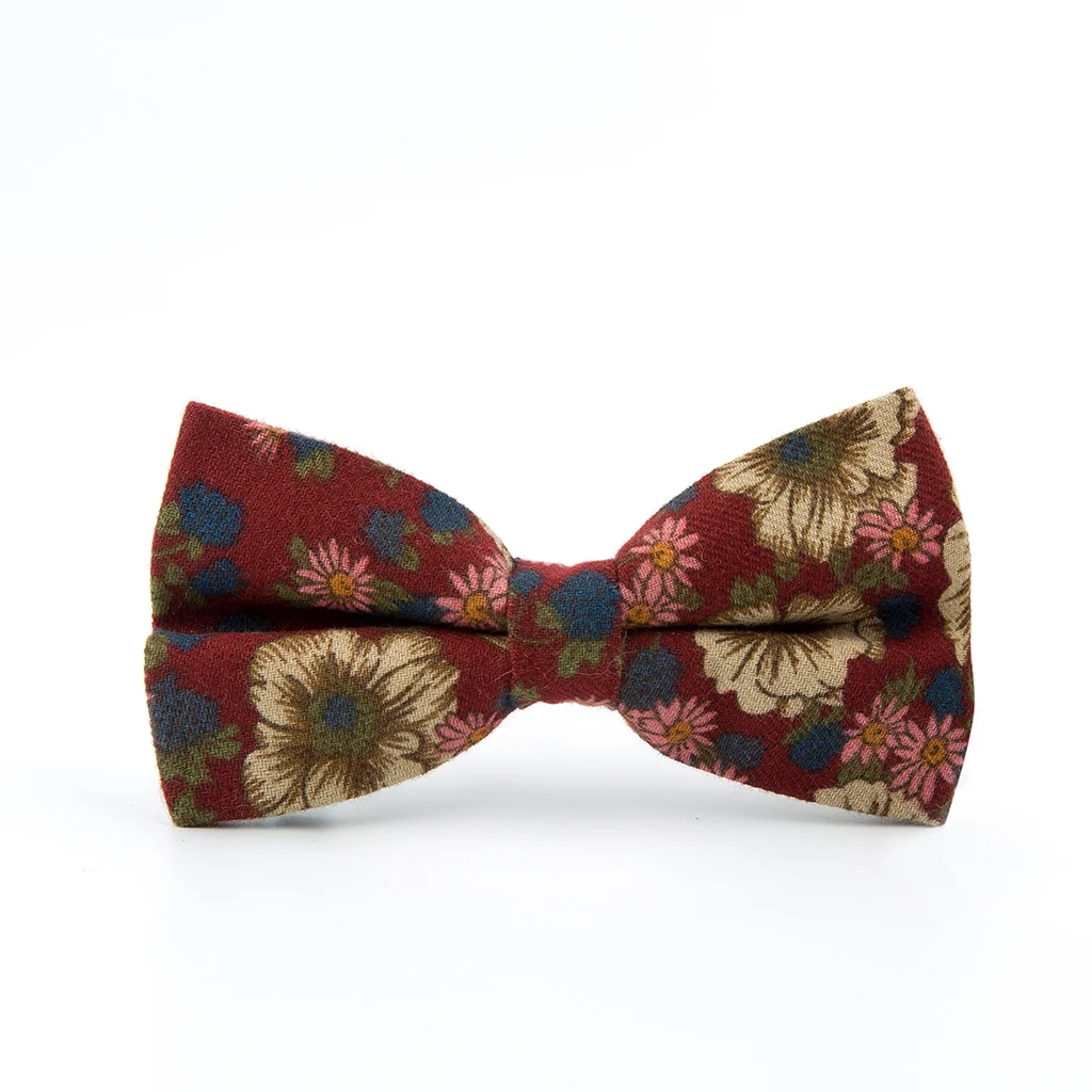 Мужской s регулируемый галстук-бабочка с цветочным принтом хлопчатобумажный галстук-бабочка для мужчин винтажные Свадебные вечерние галстуки на шею мужские модные аксессуары