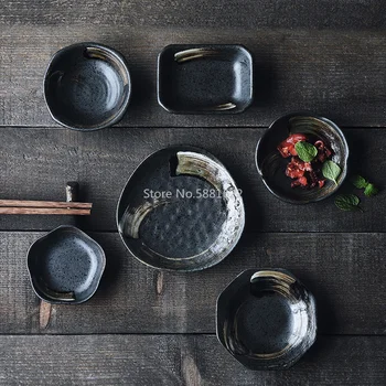 

Japanese Ceramic Seasoning Dish Retro Dipping Dish Creative Snack Dish Vinegar Dish Soy Sauce Dish Bone Dish Hot Pot Sauce Dish