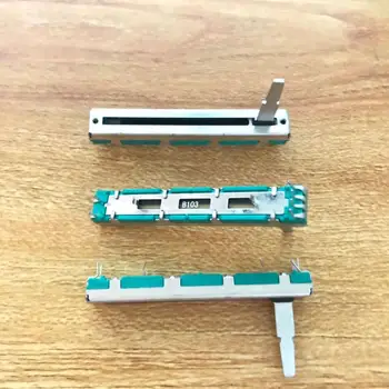 

3pcs For pioneer AKAI Mixer B10K B103 Straight Slide Potentiometer Fader / Total Length 60mm Travel 45mm / Stereo Fader B10Kx2