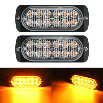 

Warning LED Lights Aluminum A07399 SUV Replacement Amber 12 LED Strobe