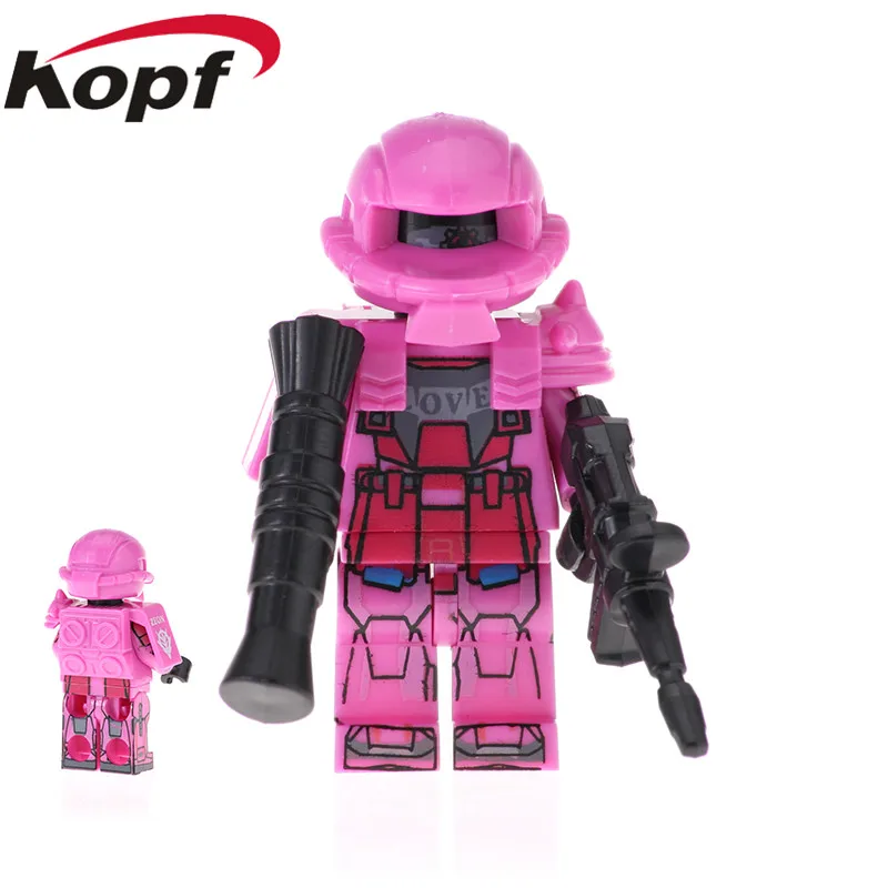 PG2016 20Pcs No Box 20 шт. мобильный костюм Гандам MS-06S-CA Char's Zaku кирпичи фигурки строительные блоки рождественские подарки игрушки для детей PG2010 - Цвет: PG2016 20Pcs No Box