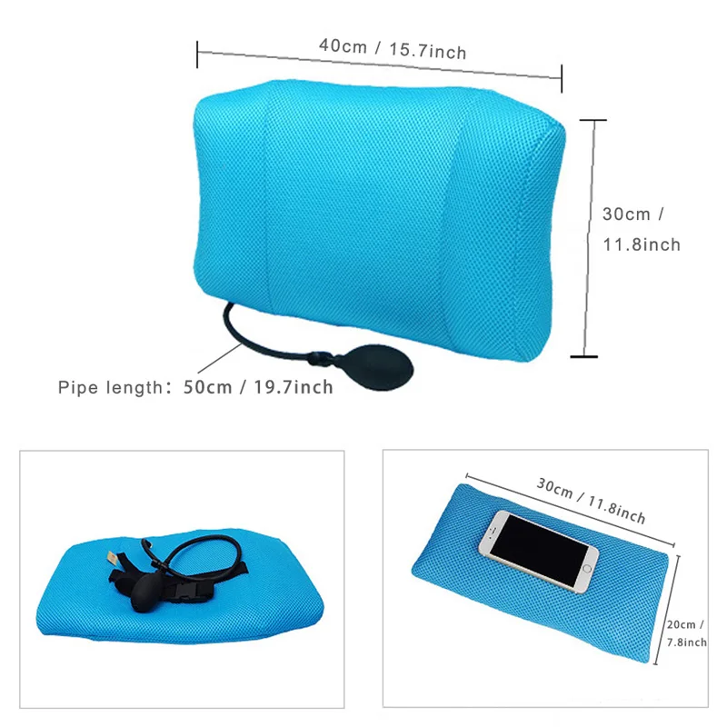  1Pcs BYEPAIN Portable Inflatable Lumbar Support Cushion/ Massage Pillow for Travel Office Car Campi