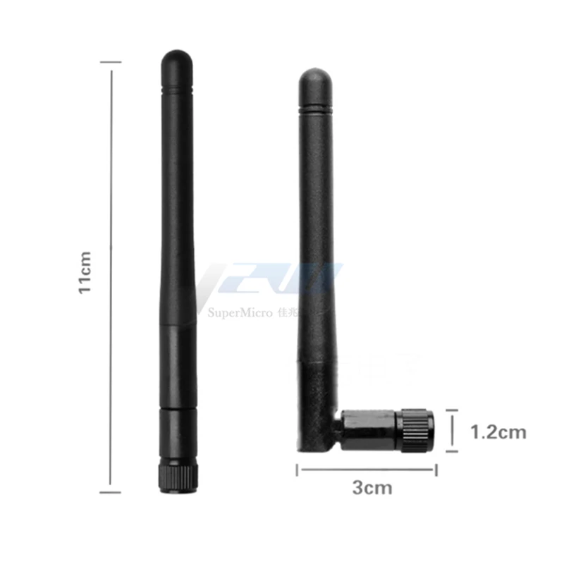 Антенна Wi Fi 2 4 ГГц 3dBi Omni с коннектором RP SMA папа мама для беспроводного
