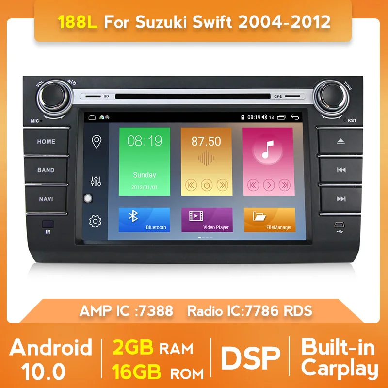 Android GPS-навигация для SUZUKI SWIFT 2004 2005 2006 2007 2008 - 2011 2012 BT WIFI Автомагнитола