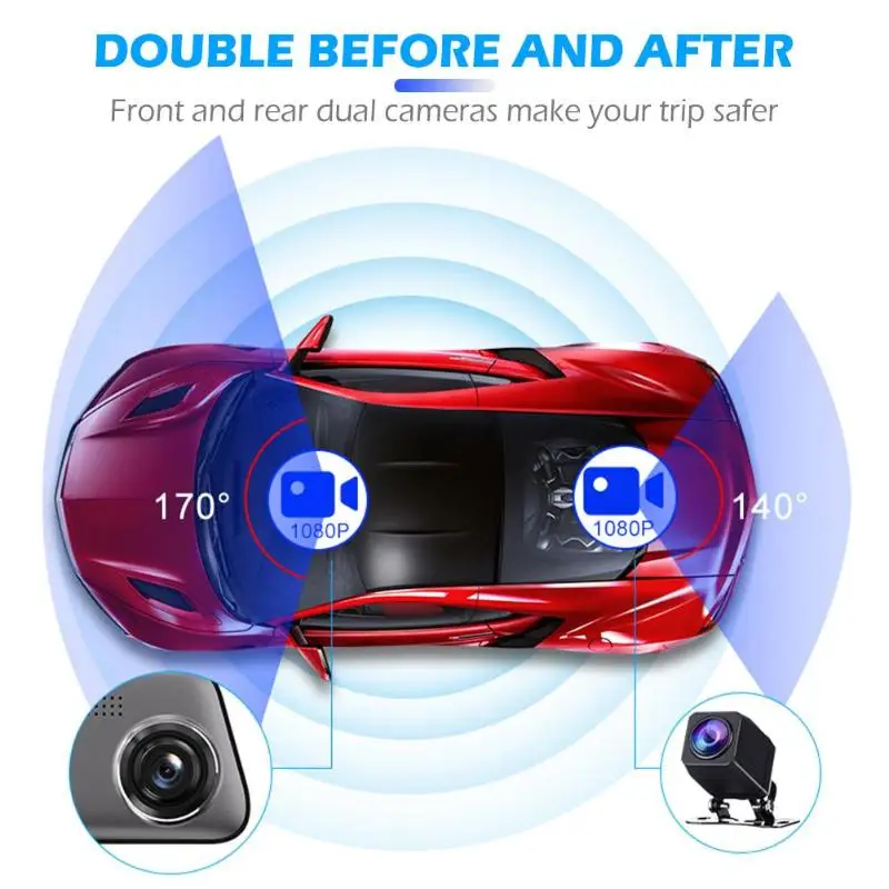 Phisung S11 2K Car DVR Camera Dual Lens 11.66 inch Rearview Mirror Dash Cam Digital Video Recorder