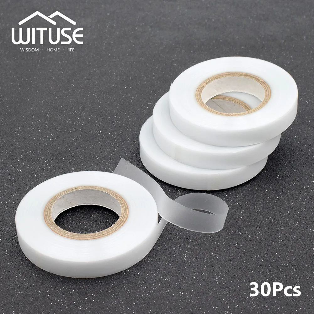 30Pcs White 30Pcs Garden Tools Plant Branch Tape Tapener Flower Vegetable Garden Tapetool Gardening Tapes for Hand Tying Machine - Цвет: 30Pcs White