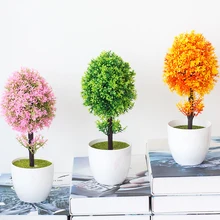 29 см искусственная клумба растения бонсай маленький горшок для дерева растения стимуляция цветок поддельные украшения в горшках украшения дома офиса