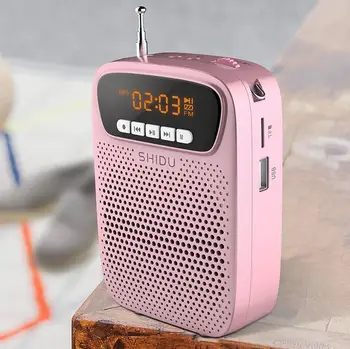 

S278 Portable Wired Voice Amplifier Microphone FM Radio Aux Audio Recording Bluetooth Speaker