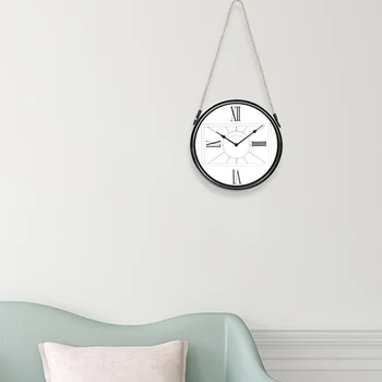 

Nordic Wall Clock Decorations Quartz Silent Metal Living Room Mute Bedroom Hemp Rope Modern Personality American Country Clocks