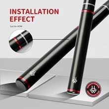 

HOW Pool Cue Extension Stainless Steel Black Joint Aluminum Alloy Pool/Carom Cue Extend Extension Billiard Accessories