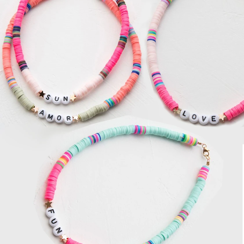 DIY письмо amore boho чокер VERKLARING KETTING 2020 Nieuwe Siliconen Disc Goldbach Rozemarijn HEISHI ожерелье женское