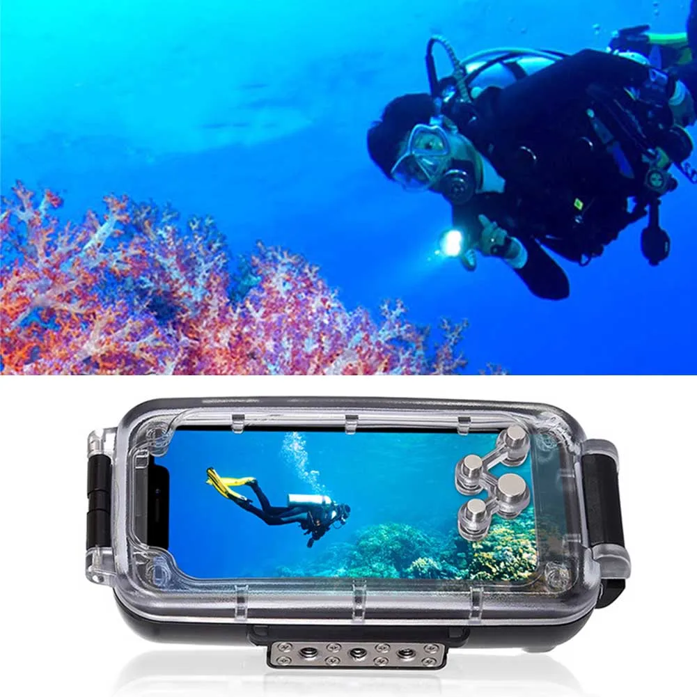

Diving Underwater 40m Protective Case Surfing Waterproof ABS Lanyard Accessories Dustproof Mobile Phone Cover For Galaxy S9 S9+