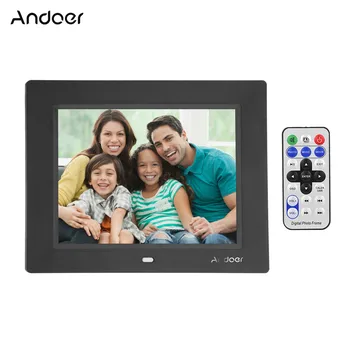 

Andoer 8'' Ultrathin HD TFT-LCD Digital Photo Frame Alarm Clock MP3 MP4 Movie Player with Remote Desktop