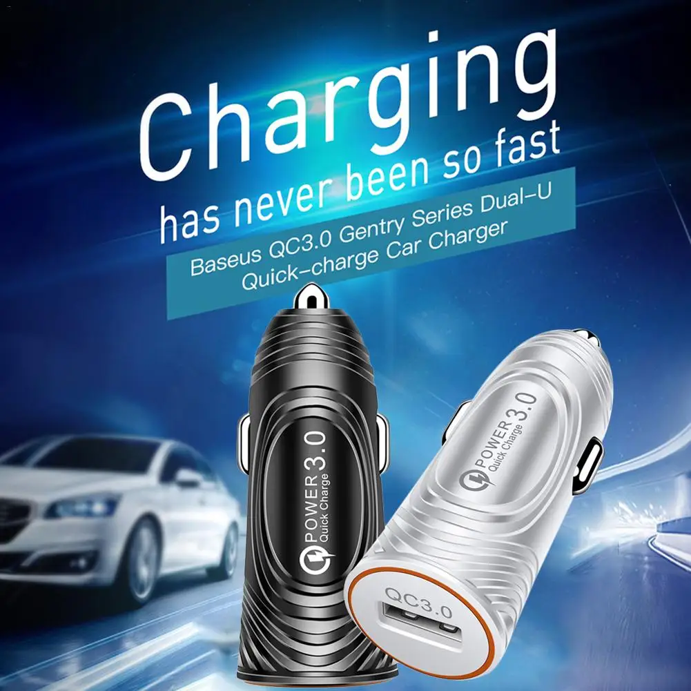 Новое автомобильное зарядное устройство двойной USB Quick Charge 3,0 для телефона 3,0 зарядное устройство для мобильного телефона автомобильное зарядное устройство# 5YL