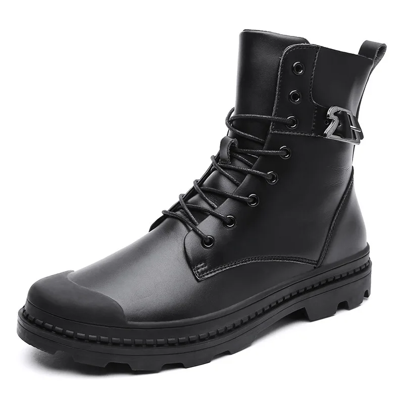 

2019 Autumn & Winter New Style Martin Boots Men Outdoor Hight-top Worker Boot Outdoor American-Style Combat Shoes England Trendy