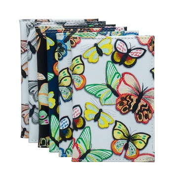 

Women PU Leather Butterfly Printing Passport Cover Wallet Waterproof Card Holder Fashion Travel Passport Holder High Quality