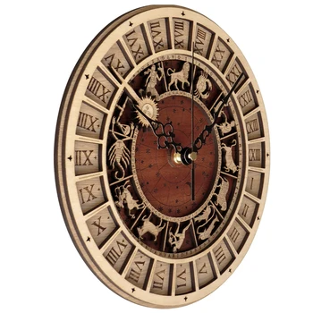 

12 Constellations Venice Astronomical Wall clock Creative Wooden Clock Living Room Wall Clock Quartz Clock Home Decoration