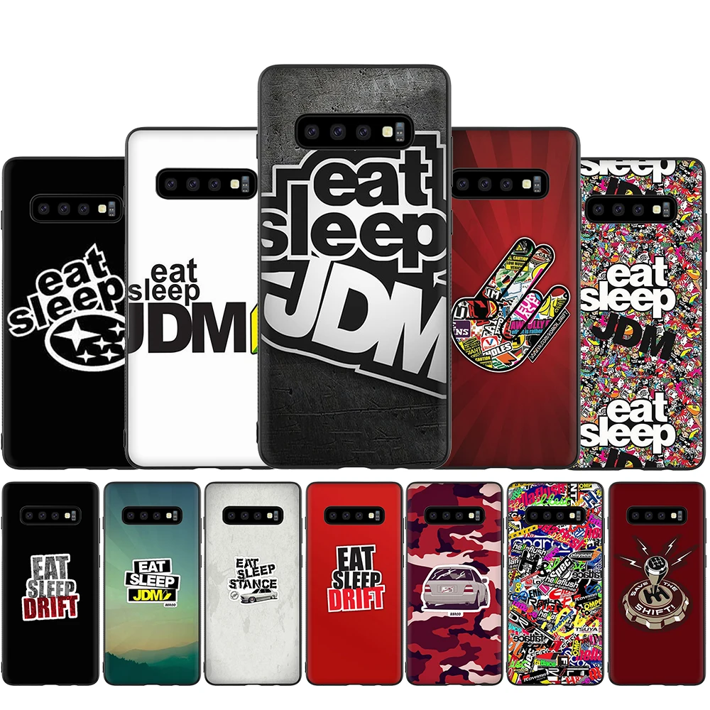 Стикеры Bomb &quot Eat Sleep JDM &quotсиликоновый чехол для телефона samsung Galaxy S6 S7 край S8 S9 S10