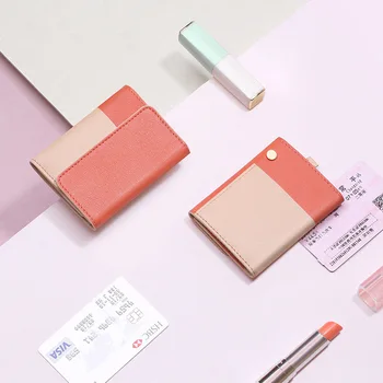 

2020Design Small Time Portable Leather Wallet Multi-Functional Mini Simple Business