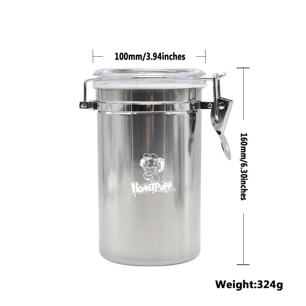 HORNET 3 размера серебро Нержавеющая сталь табак может Humidor увлажнитель воздуха