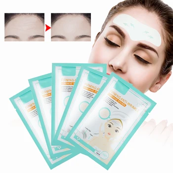 

5pcs Face Wrinkle Remover Strips Forehead Wrinkle Pads Face Mask Dual Layer Anti Wrinkle Patches Forehead Wrinkle Gel Sticker​​