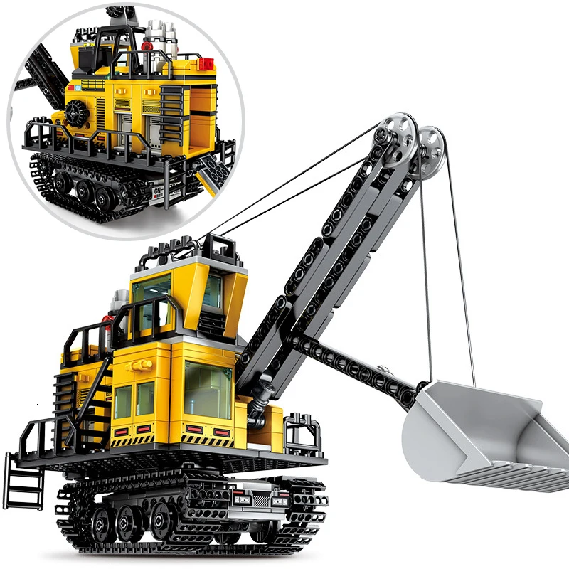 

The Wandering Earth Technic Forklift Compatible Legoing Crane Excavator Gear Mechanical Machine Models Moc Building Blocks Toys