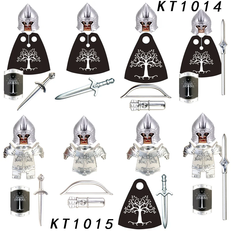 1 Pz Lotr Soldato Orchi Figure Dell'Esercito Armatura Guardia Guerriero Arciere Medievale Dol Amroth Cavalieri Building Blocks Mattoni Giocattoli Rega