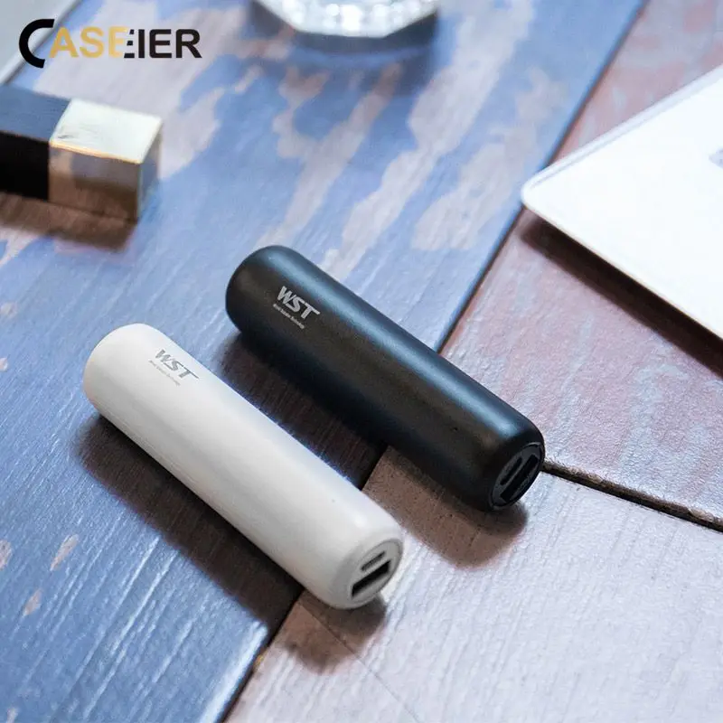 Внешний мини аккумулятор CASEIER 3350 мАч для Xiaomi USB портативное зарядное устройство