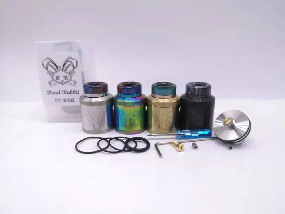 Дрип-тип Drop Dead v2 RDA 24 мм с 810 полимерным наконечником BF Squonk 510 доступен как для одной