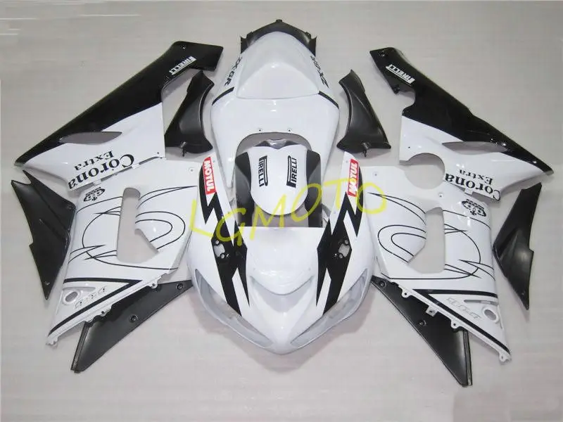Обтекатели из АБС-пластика для мотоцикла Кузов белого черного Kawasaki Ninja ZX 6R 2005 2006 05