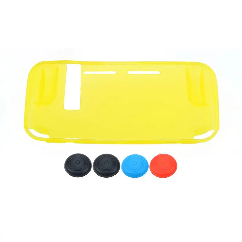 Yellow ChengHaoRan для nintendo геймпад с переключателем мягкие ручки из ТПУ чехол Защитный чехол для переключателя NS Joy-con чехол с крышкой - Цвет: Yellow