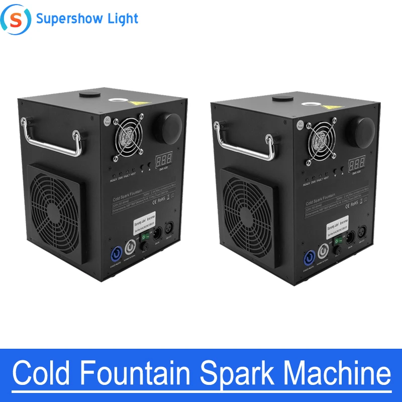 

2pcs 650W Stage Effect Fireworks Cold Pyro Fountain Machine DMX Spray Flame Safe Fire dmx stage cold spark fountain machine