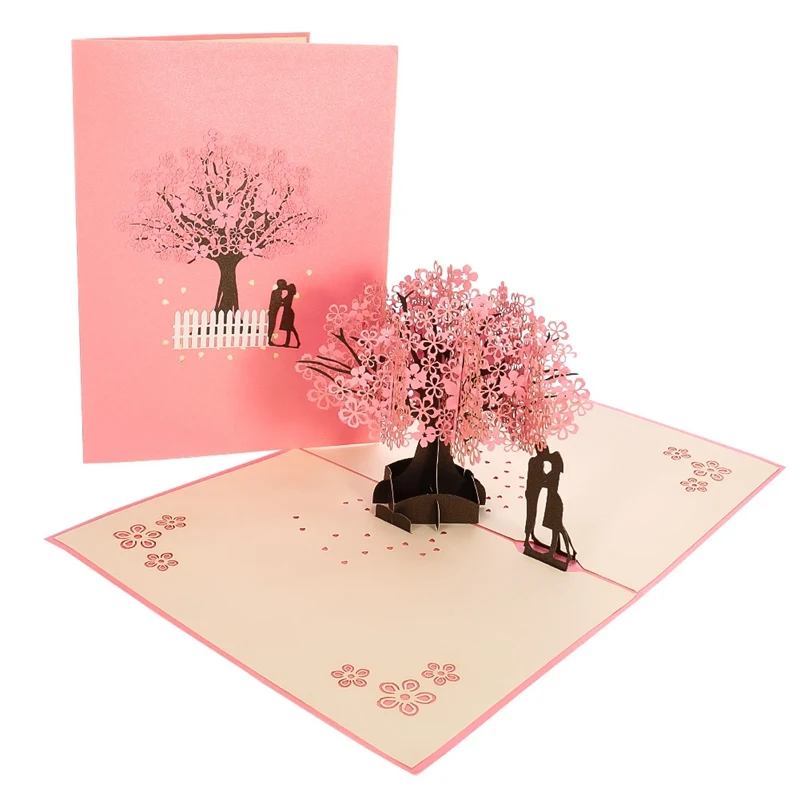  Love 3D Pop UP Cards Valentines Day Gift Postcard with Envelope Stickers Wedding Invitation Greetin - 4.00051E+12
