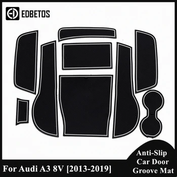 

Door Groove Mat For Audi A3 8V 2013 2014 2015 2016 2017 2018 2019 Accessories Anti-Slip Mat Gate Slot Coaster Car Interiors Pad