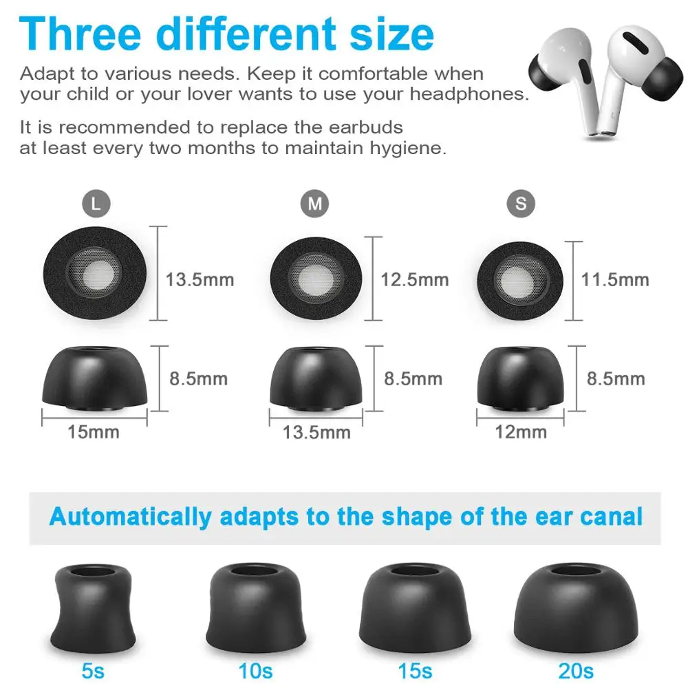 Sponge-Silicone-Memory-Foam-Ear-Tips-For-Airpods-Pro-Tips-Replacement-Earpads-Airpods-pro-Accessories-12PCS (1)