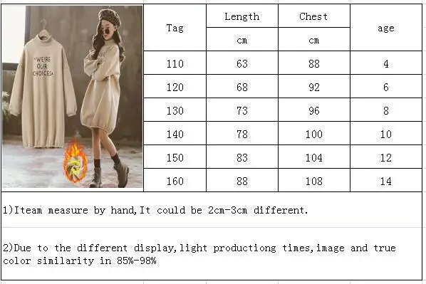Детские платья для девочек-подростков; зимнее плотное детское теплое платье; хлопковое свободное платье принцессы с длинными рукавами и надписью; повседневная одежда
