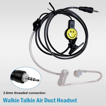 

Walkie Talkie Smile Earpiece Dual PTT Ear Hanging Headset Earphone for Puxing for Baofeng for Ham Two Way Radio