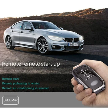 

12V Universal Keyless Alarm Car Engine Starts Alarm System+Keyless Entry Remote PKE Warn Push Button Start Car Anti-theft System