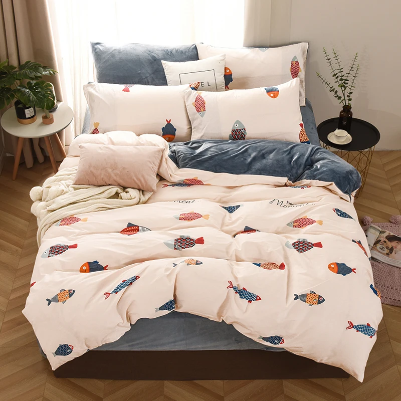WL006 Хлопок, клубника, пододеяльник, королева, король, размер, детский мультяшный пододеяльник, постельное белье, удобное постельное белье - Цвет: WL006