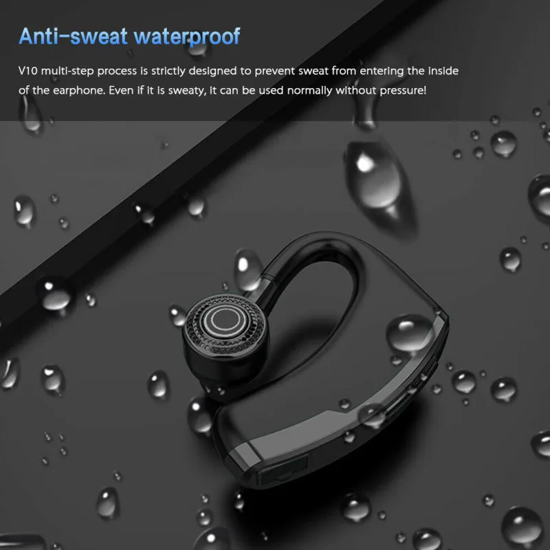 SLILE Wireless Earphone V10 Business Bluetooth Headphone Fast Charging Handsfree Earphone with Mic Voice command for Iphone