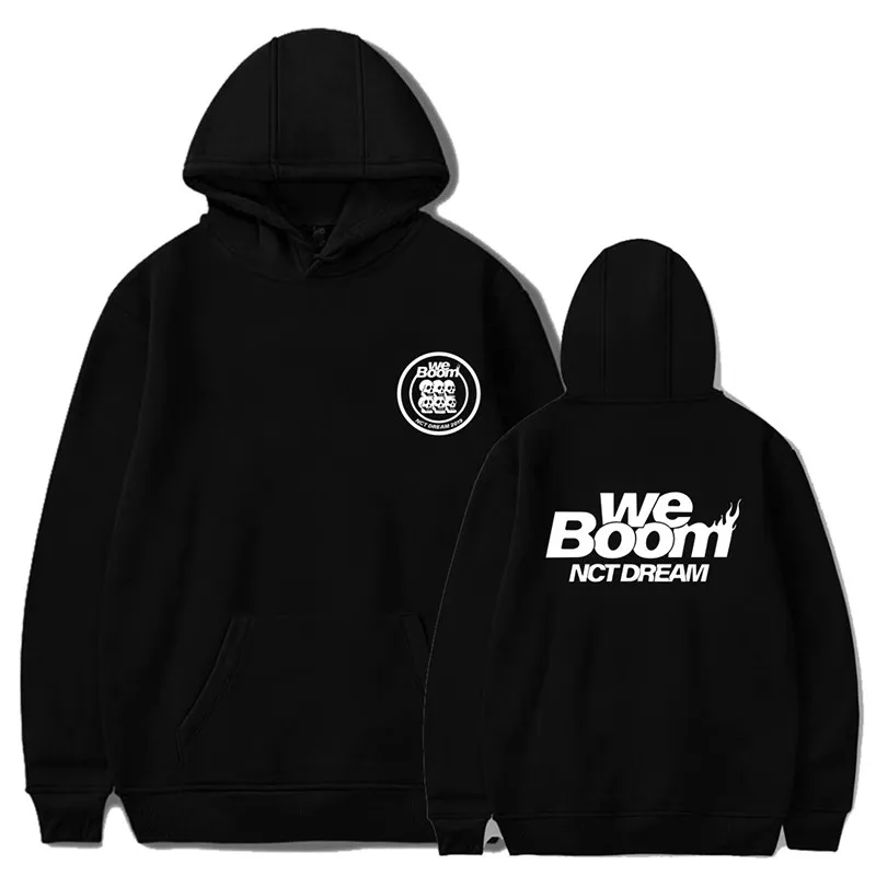 PG052 NCT Dream WE BOOM толстовки KPOP пуловеры с капюшоном - Цвет: A Black