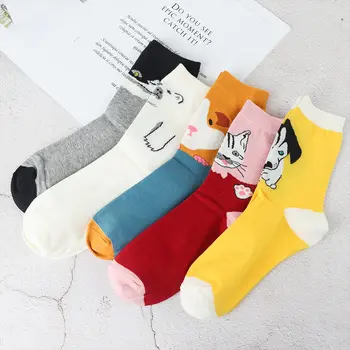 

Newly Design Lovely Cartoon Animal Pattern Women Girl Soft Harajuku Cotton Crew Casual Short Sock Lady Warm Tube Sock