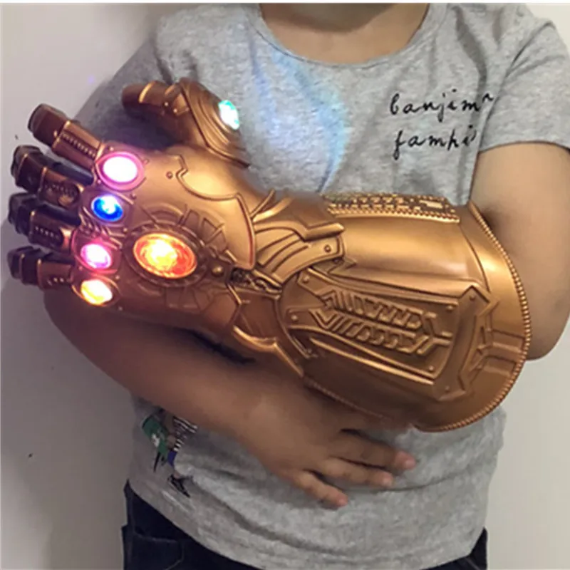 Thanos Infinity Gauntlet Superhero перчатки для косплея Железного Человека СВЕТОДИОДНЫЙ перчатки для детей и взрослых Новинка