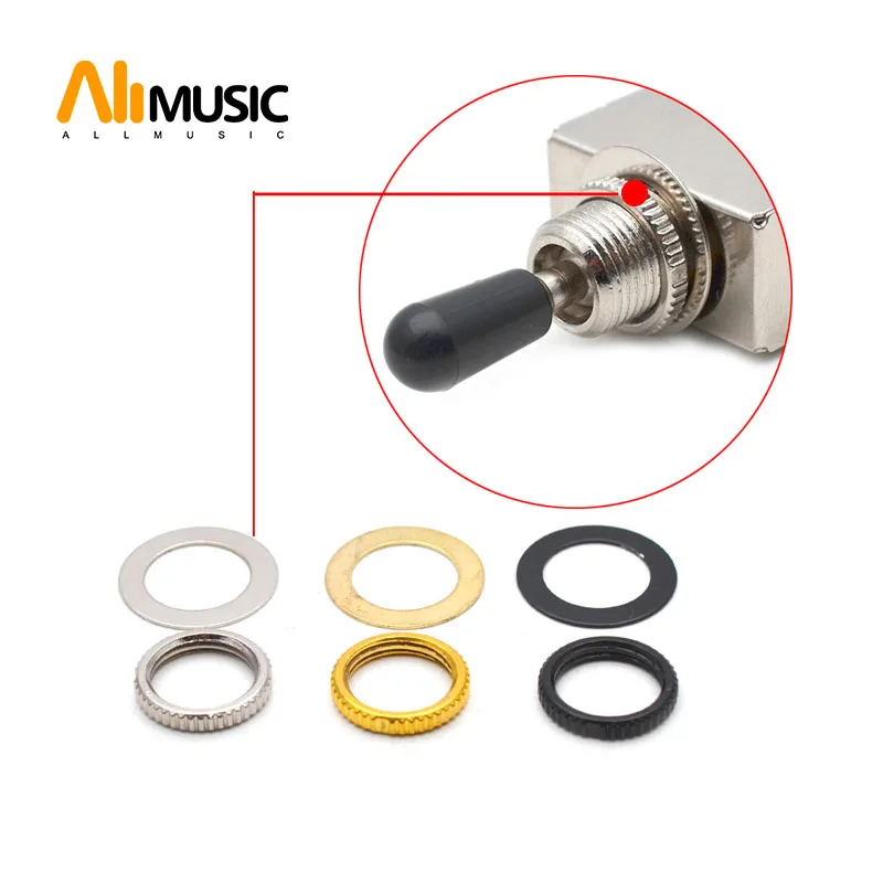 

50 Sets Thread M12 Toggle Switch Nut Washer Pickup Selector Switch Nut Gasket For Electric Guitar Accessories