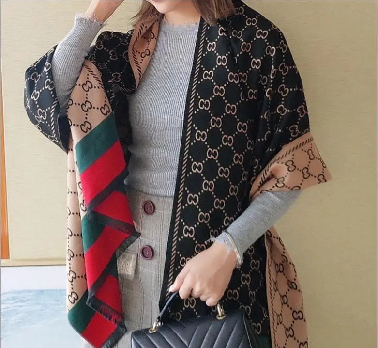 

wholesale 2019 Fashion New Winter Scarves Women Shawls Comfortable Warm Scarves Ladies Solid Color Blanket Cashmere Scarf