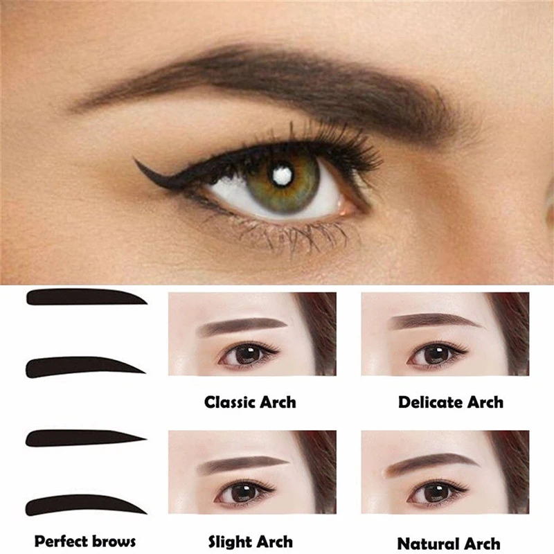 Reusable Eye Brow Drawing Guide 8/12 Pcs Eyebrow Stencil Set Styling Shaping Grooming Template Card Kit Eyebrow Shaper Makeup eyebrow stencil tool makeup tools eye makeup tools