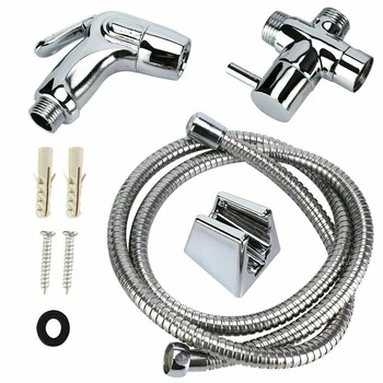 

Adjustable Bidet Sprayer Toilet Bathroom Flush Handheld Shower Head Nozzle Hose Set Nozzle Water Trap